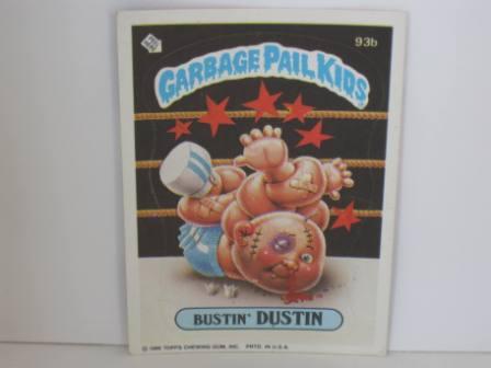093b Bustin DUSTIN [Copyright] 1986 Topps Garbage Pail Kids Card